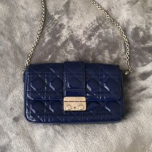 Lady dior cross body wallet on chain